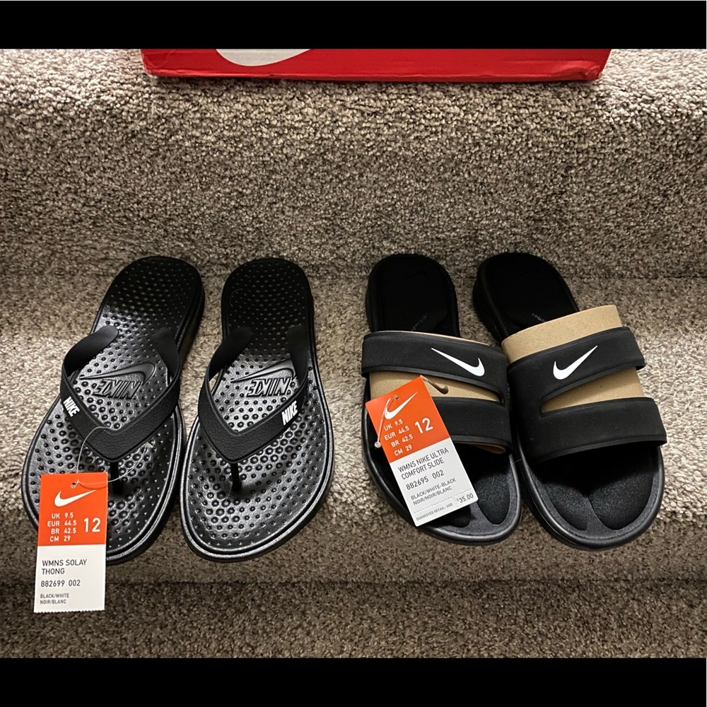 2 Pair!! Nike Ultra Comfort AND Solay Thongs NWT
